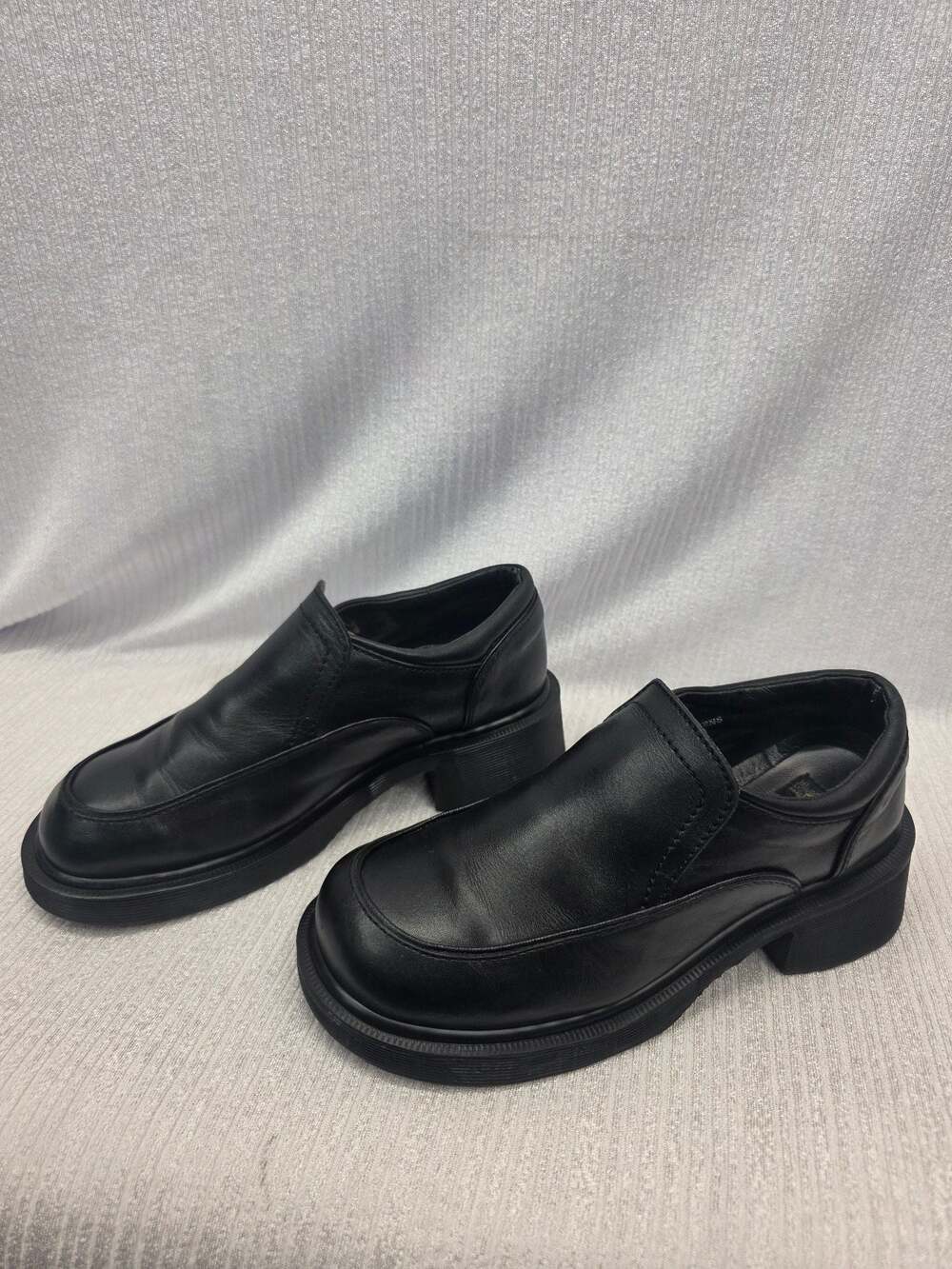 Dr. Martens Black Leather Slip-On Loafers